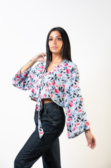 printed flowy shirt