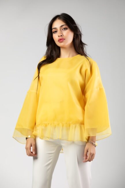 Organza Blouse Long Sleeve