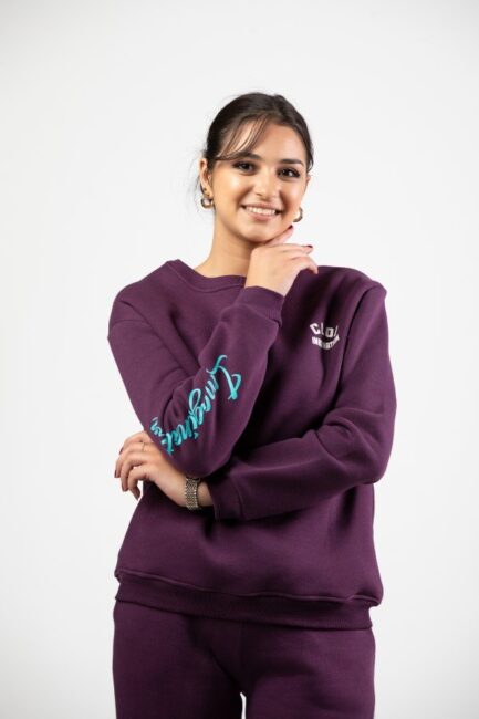 Oversized Printed Fleece Sweatshirt