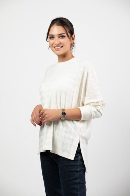 Oversized Long Jacquard Top