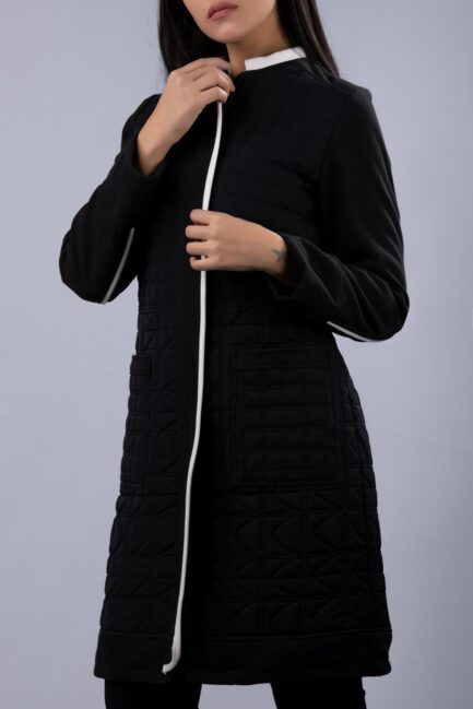 water repellent quilted coat