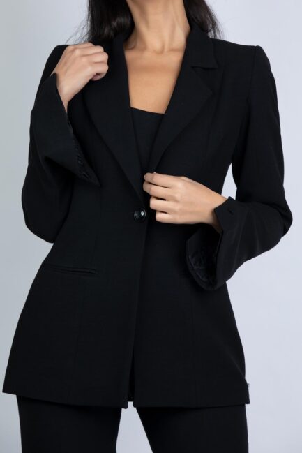 structured wool blazer