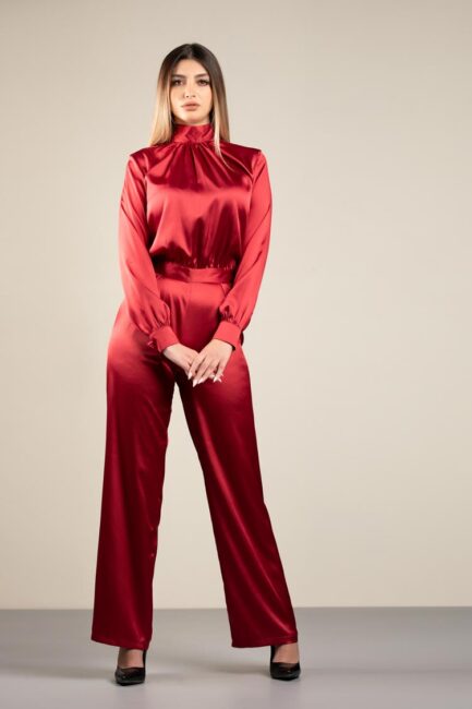 long satin jumpsuit