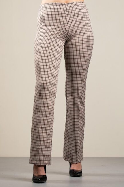 flared check pant