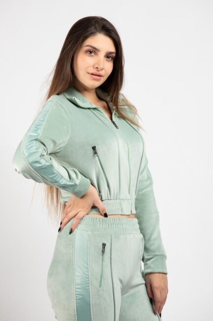 Zipper Velvet Jacket