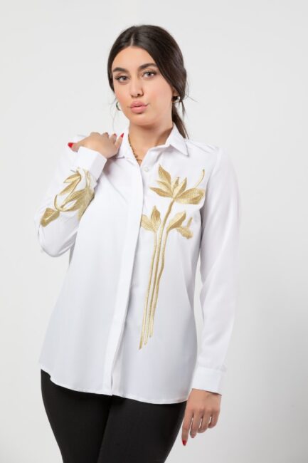 Long Sleeve Shirt With Embrodiery