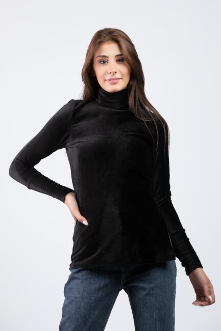 velvet long top