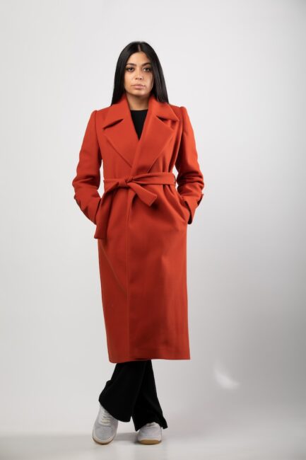 Oversized Wool With Belt Long Coat