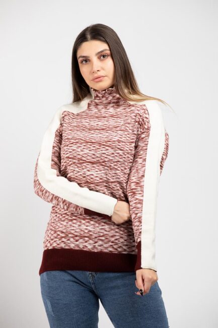 High Collar Knit Sweater