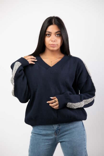 Oversized V Neck Knitted Sweater