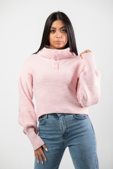 Oversized Buttoned Knitted Sweater