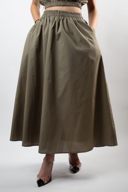 Poplin Long Skirt