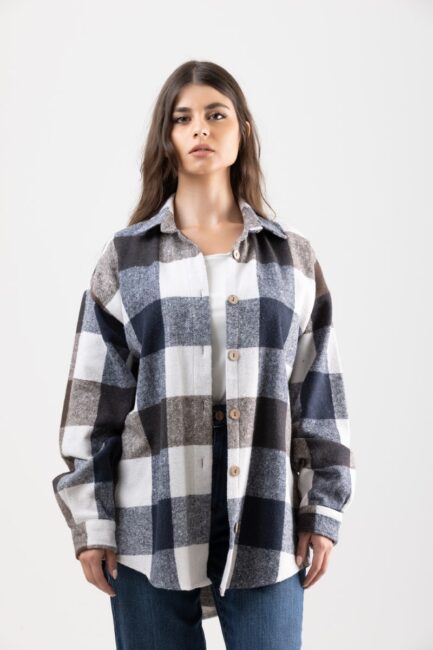 Check Oversized Shirt