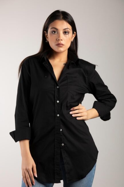 Oversize poplin shirt