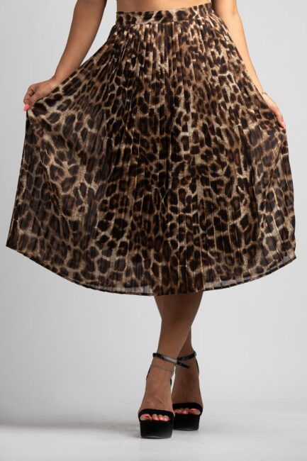 printed midi skirt