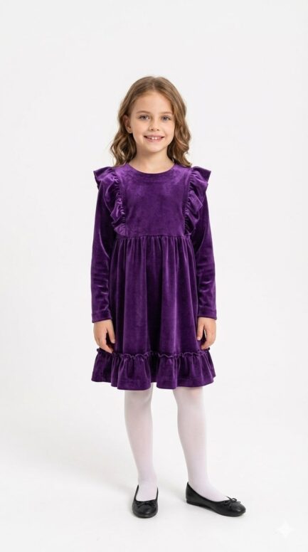 Velvet Long Sleeve Dress