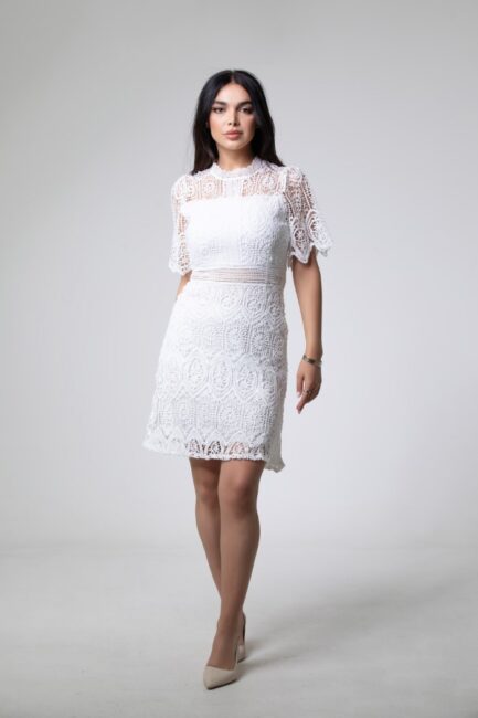 Short Guipure Lace Dress